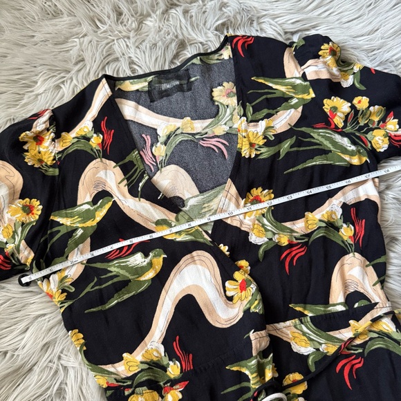 REFORMATION Marita Wrap Dress in Parrot Print Size Large - Picture 14 of 14
